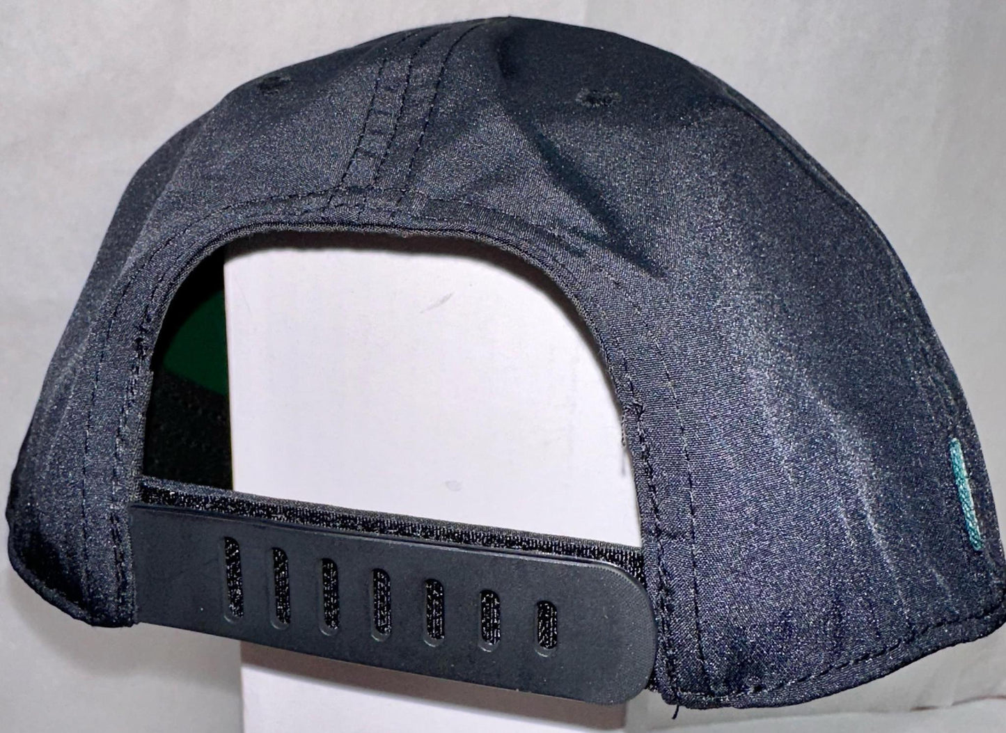 Black Hat White Round Patch