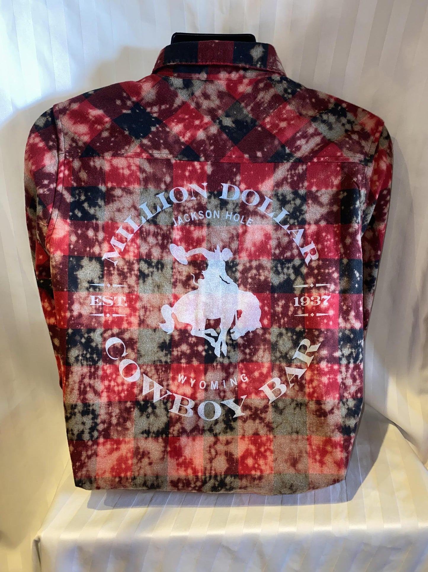 Flannel Long Sleeve Shirt Red Black