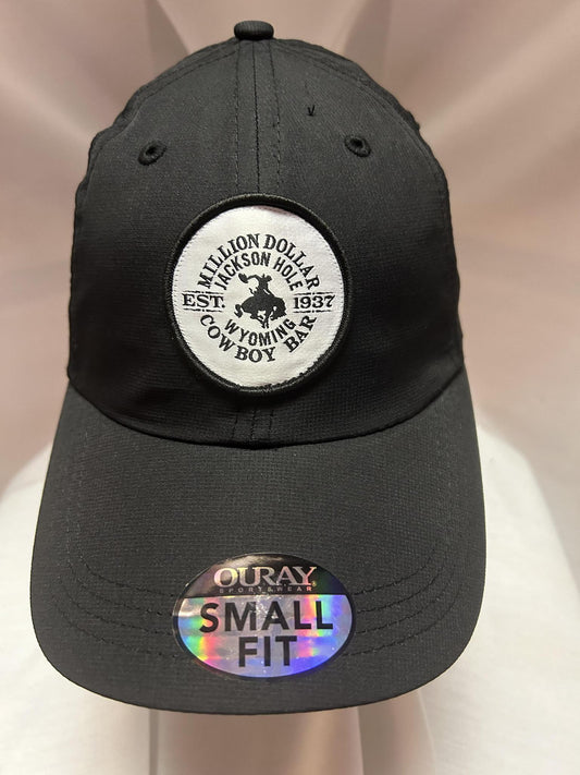 Small Fit Black Performance Patch Hat