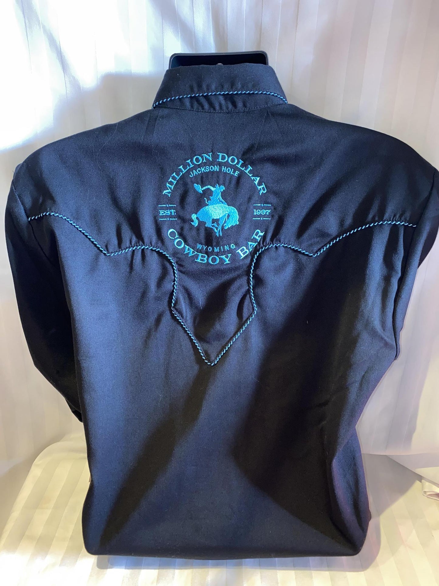 Black w/ Turquoise Scully Long Sleeve Shirt