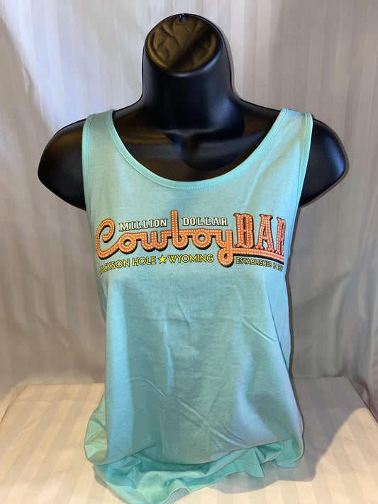 Neon Tank Ladies turquoise