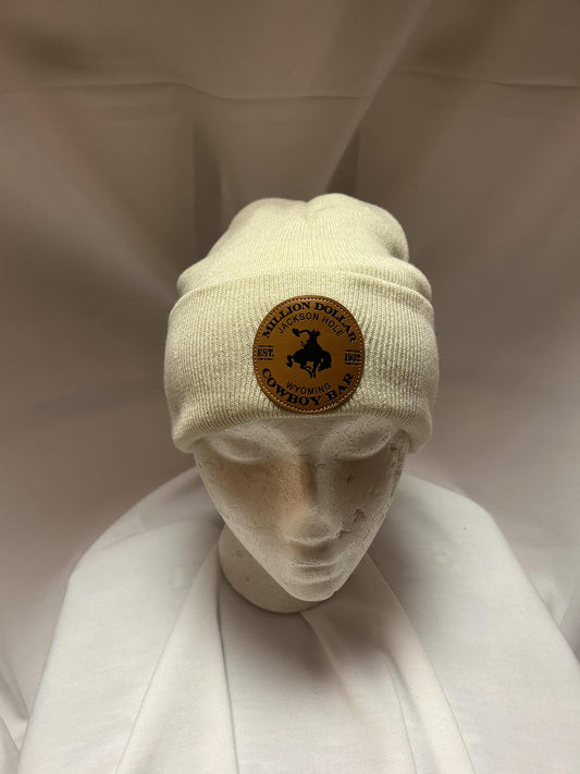 Patch Beanie Cream White Hat