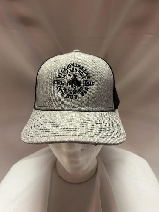 Heather Gray Black Mesh Snapback Hat