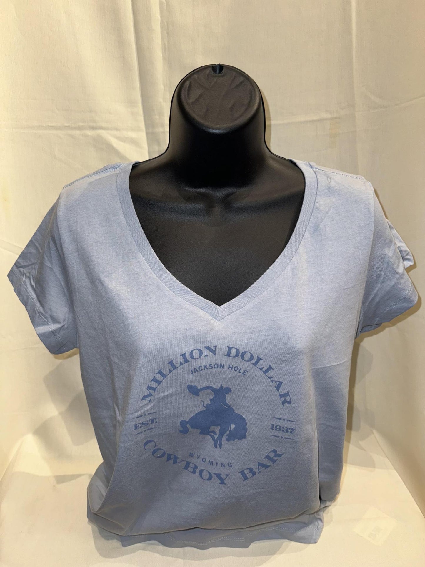 Ladies Blue Fog V-Neck