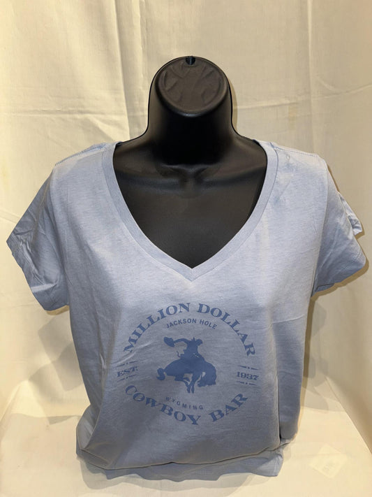 Ladies Blue Fog V-Neck